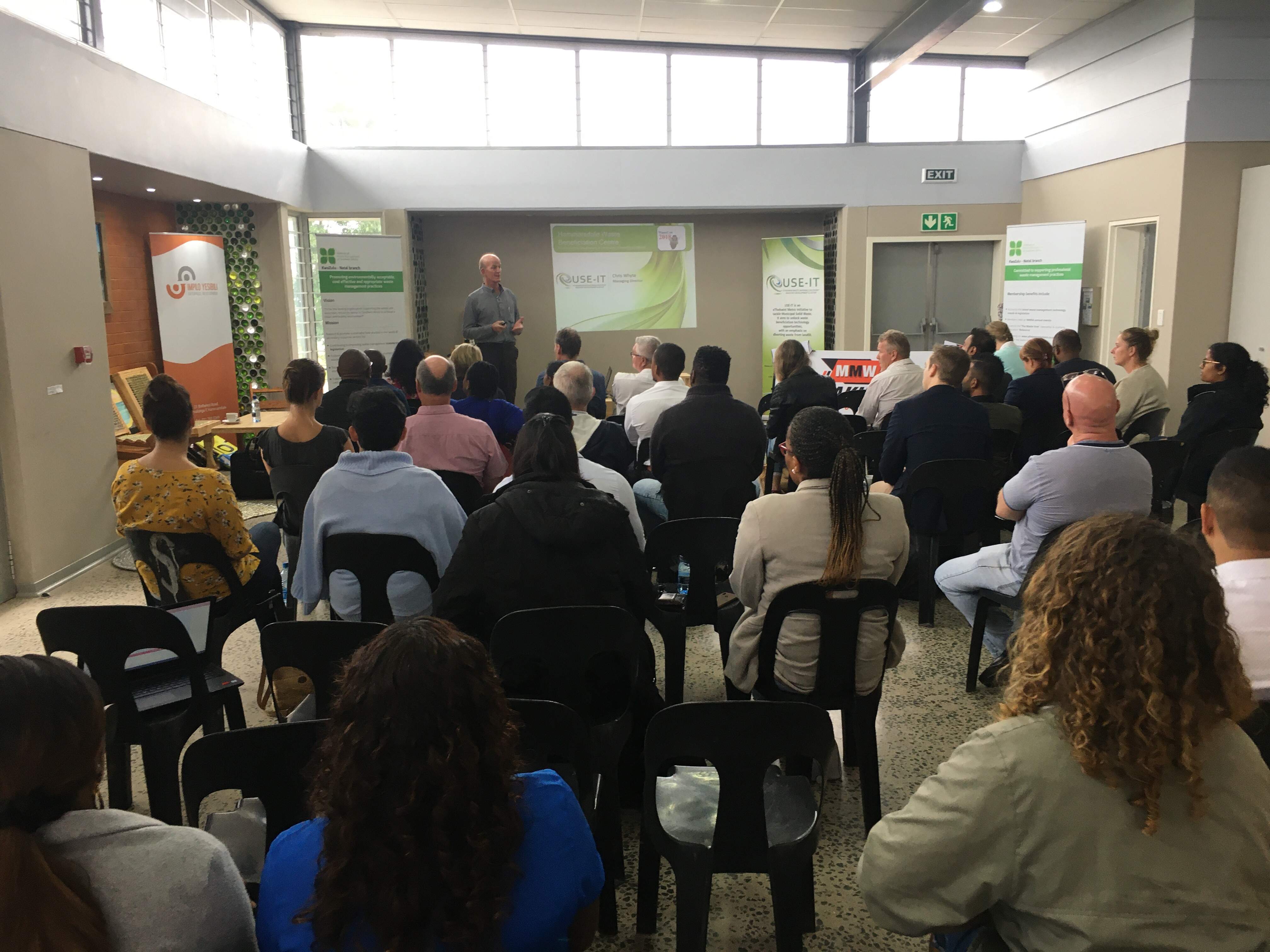 Chris Whyte of Use-IT explaining the development of the Hammarsdale Waste Beneficiation Centre