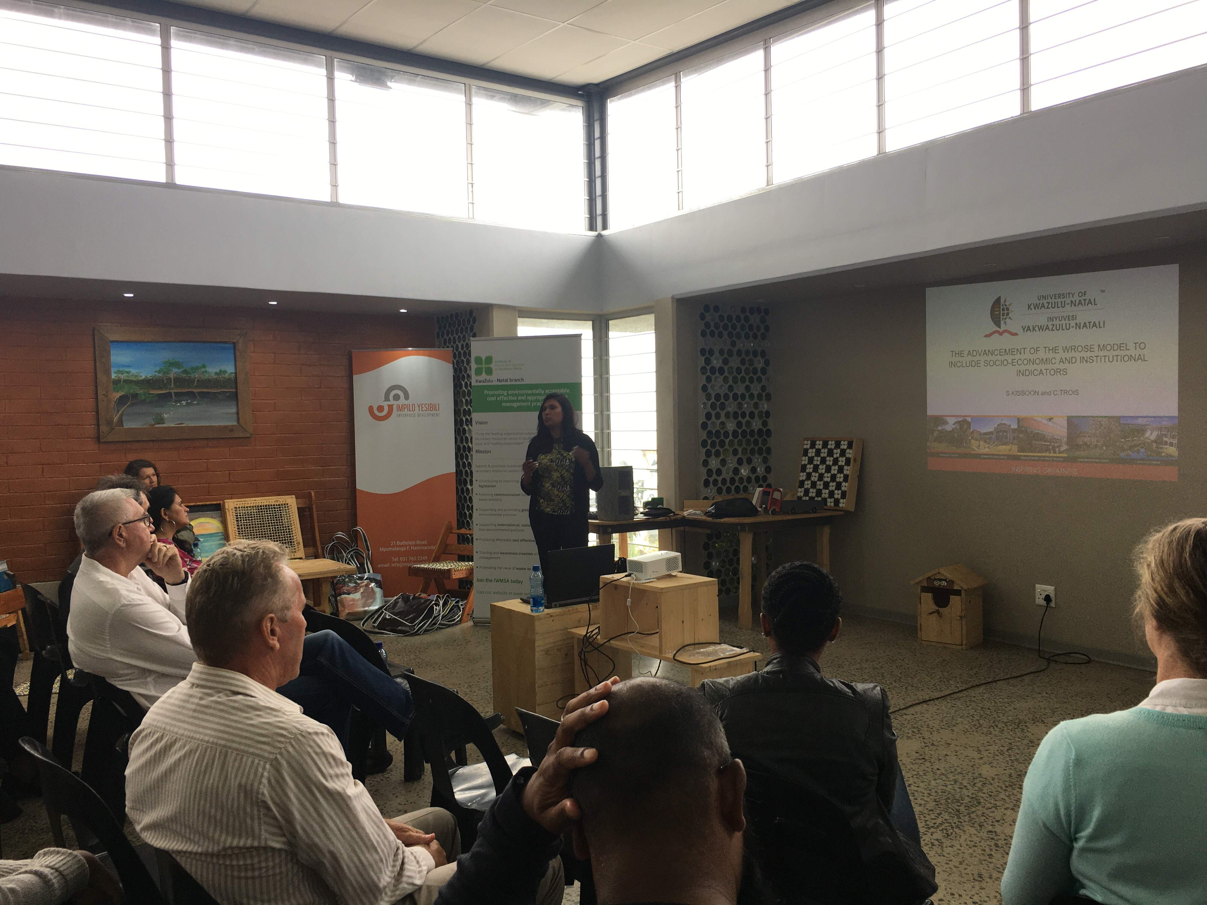 Sameera Kissoon of UKZN presenting on the further development of the Waste Resource Optimisation and