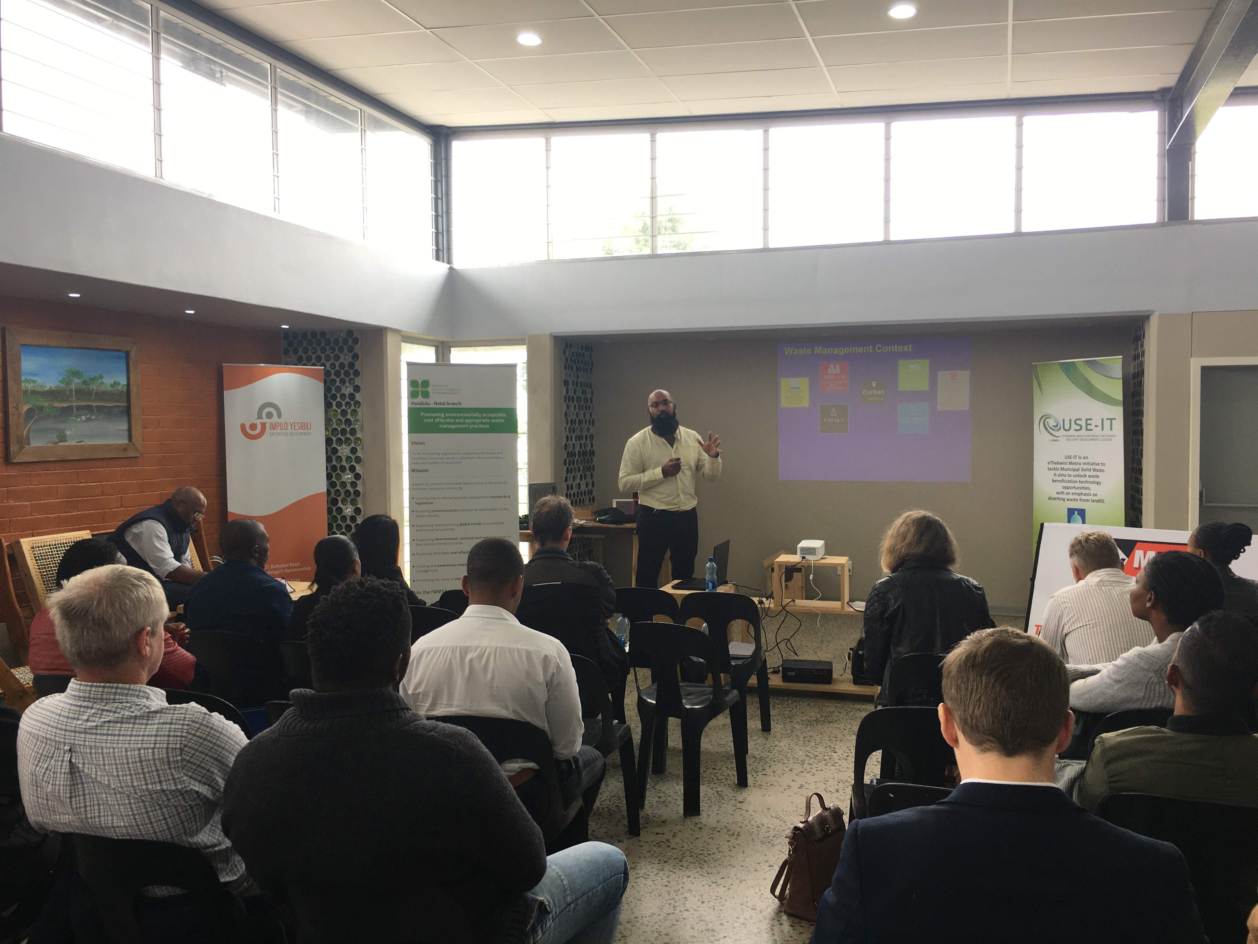 Logan Moodley of eThekwini Municipality (DSW) explaining the challenge of insufficient landfill airs